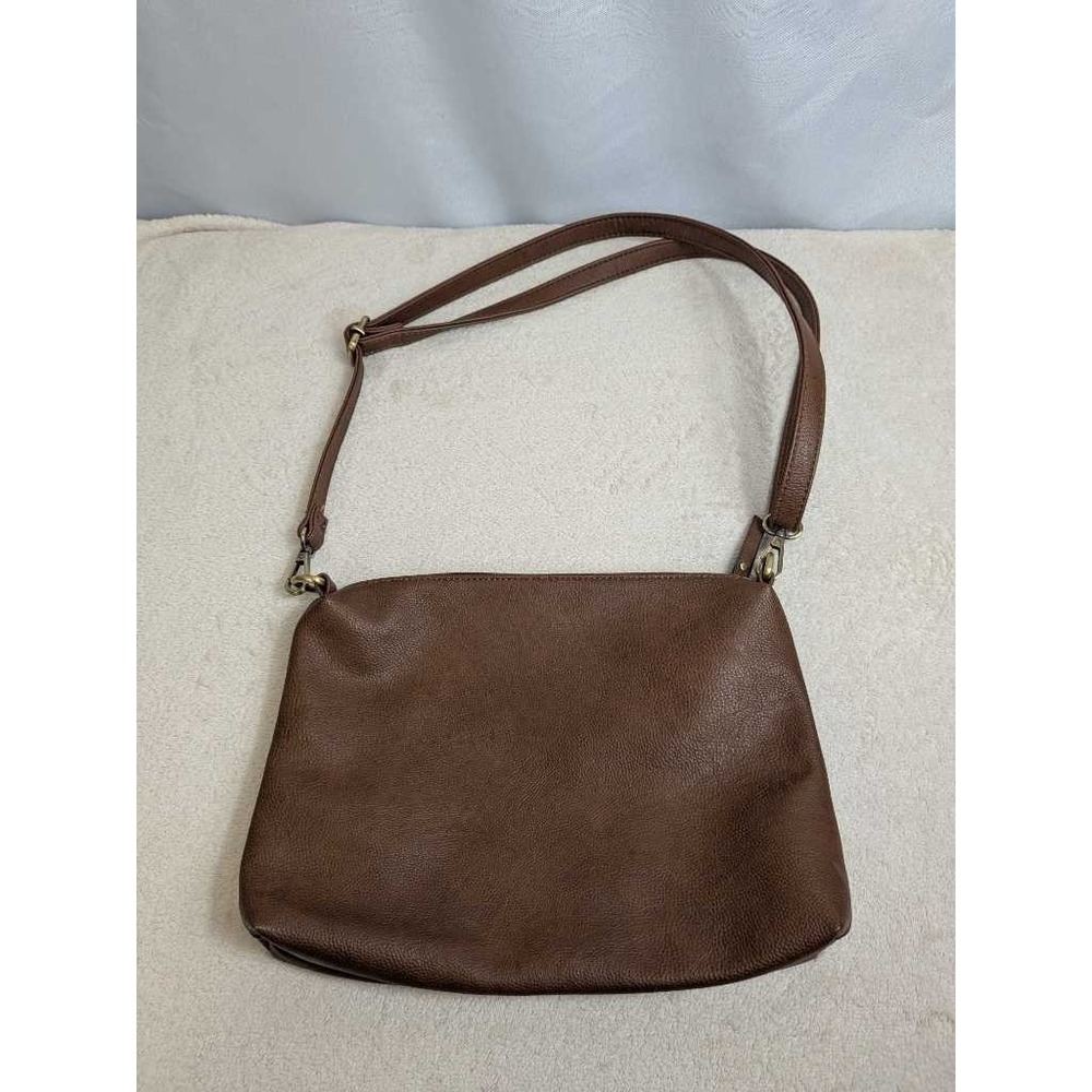 JOY Studio Brown Faux Leather Crossbody Bag‎